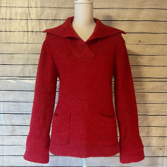 Mistral Sweaters - Mistral Vintage Women's Chunky Knit Large Sweater in Red